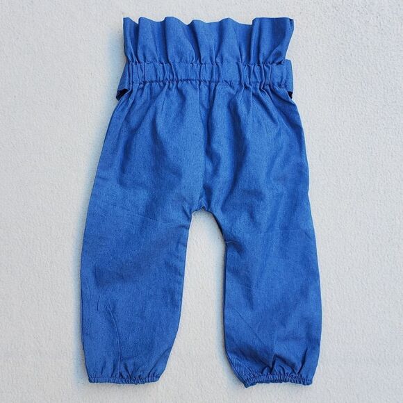 NWOT Ruffle Ribbed Bodysuit and Paper Bag Waist Pants Size 12-18 Months - Picture 6 of 10